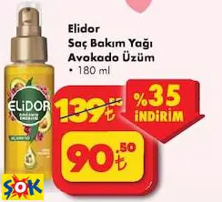 ELİDOR SAÇ BAKIM YAĞI AVOKADO ÜZÜM ELİDOR SAÇ BAKIM YAĞI AVOKADO ÜZÜM